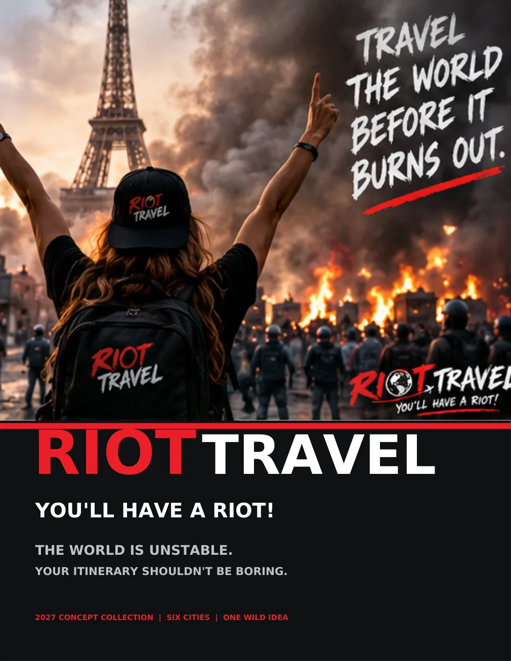 Riot Travel brochure page 1